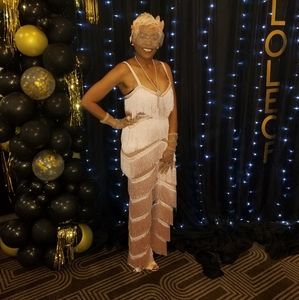 HOUSE OF  CB 'MARCELLA' PINK FRINGE JUMPSUIT